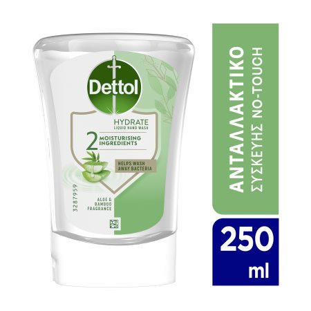 DETTOL Hydrate Κρεμοσάπουνο Antibacterial Aloe Vera No Touch Ανταλλακτικό 250ml