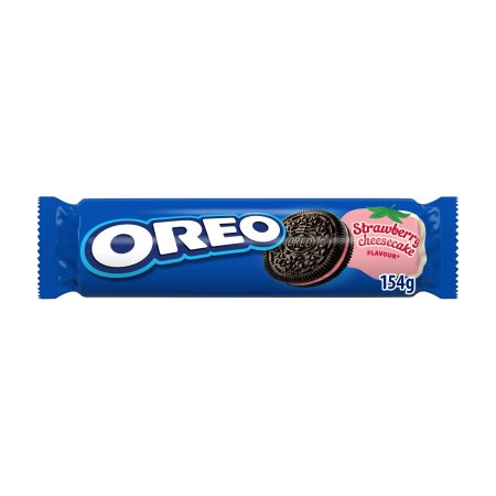 OREO Μπισκότα Γεμιστά με γεύση Cheesecake Φράουλα 154g