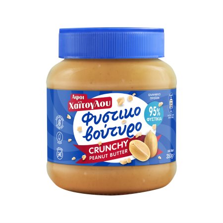 ΑΦΟΙ ΧΑΪΤΟΓΛΟΥ Φιστικοβούτυρο Crunchy Vegan Χωρίς γλουτένη 350g