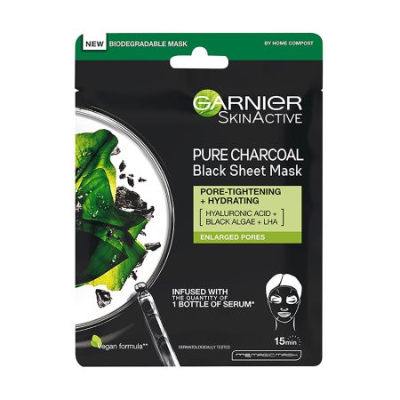 GARNIER Skin Active Aha + Bha Charcoal Μάσκα Προσώπου Υφασμάτινη 28g