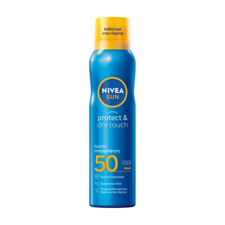 NIVEA SUN Protect & Dry Touch Αντηλιακό Σώματος Σπρέι Spf50 200ml