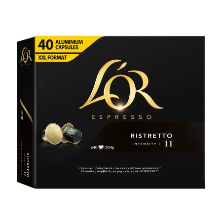 L'OR Καφές Espresso Ristretto 40 κάψουλες συμβατές με μηχανή Nespresso 502g