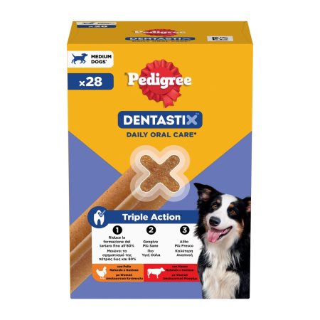 PEDIGREE Dentastix Daily Oral Care Σνακ για Σκύλους Μεσαίου Μεγέθους 4x180g