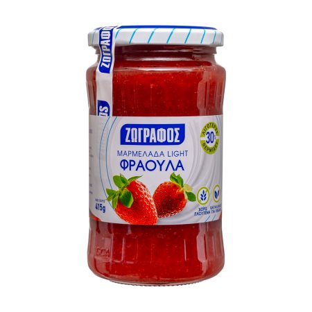 ΖΩΓΡΑΦΟΣ Μαρμελάδα Φράουλα Light Vegan Χωρίς γλουτένη 415g