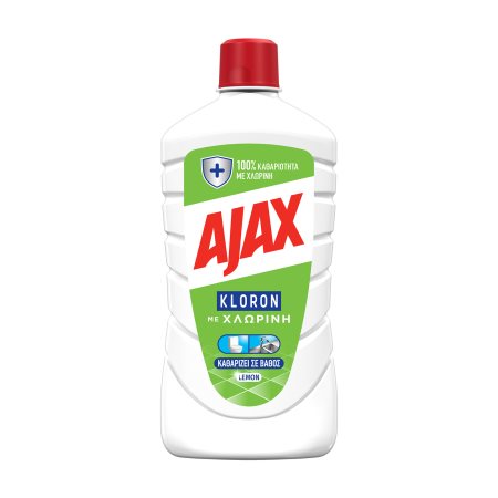 AJAX Kloron Καθαριστικό για Όλες τις Επιφάνειες με Χλωρίνη Lemon 1lt