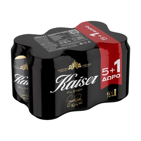 KAISER Μπίρα Pilsner 5x330ml +1 Δώρο