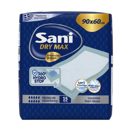 SANI Sensitive Υποσέντονα Maxi Plus 90x60Cm 15τεμ
