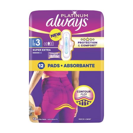 ALWAYS Platinum Σερβιέτες No3 Day & Night 12τεμ