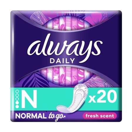 ALWAYS Daily to Go Σερβιετάκια Normal Fresh Scent 20τεμ
