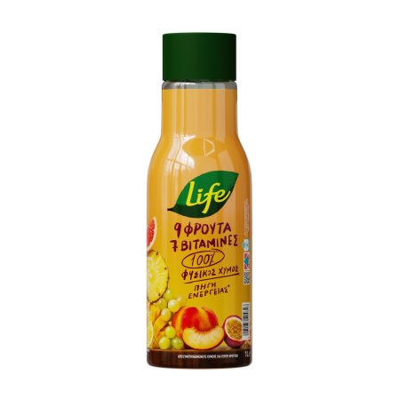 LIFΕ Φυσικός Χυμός 9 Φρούτα 7 Βιταμίνες 1lt