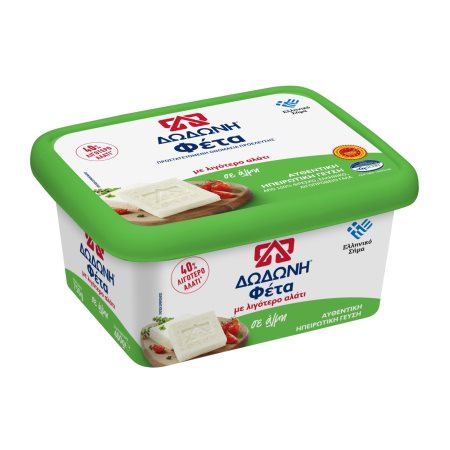 Φέτα ΔΩΔΩΝΗ ΠΟΠ με 40% Λιγότερο αλάτι σε Άλμη 400g