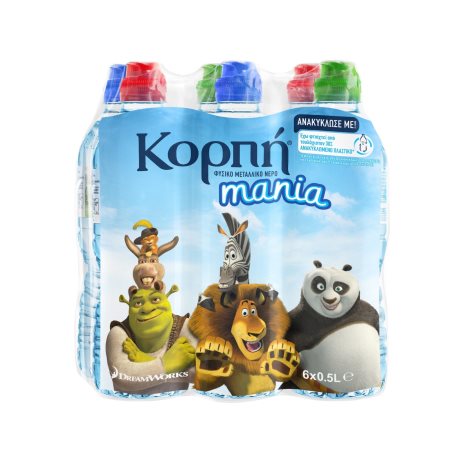 ΚΟΡΠΗ Mania Φυσικό Μεταλλικό Νερό 6x500ml