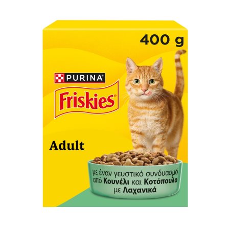 FRISKIES Adult Ξηρά Τροφή Γάτας με Κουνέλι Κοτόπουλο & Λαχανικά 400g