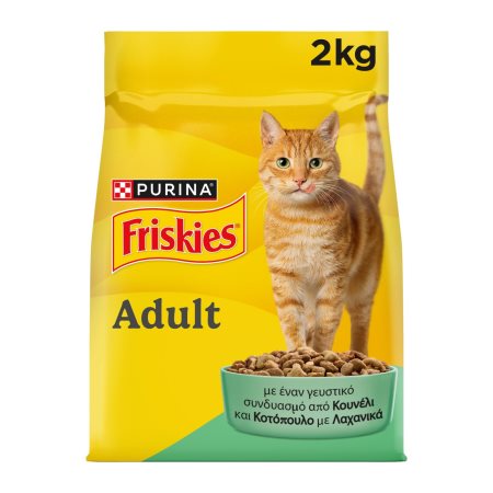 FRISKIES Adult Ξηρά Τροφή Γάτας με Κουνέλι Κοτόπουλο & Λαχανικά 2kg