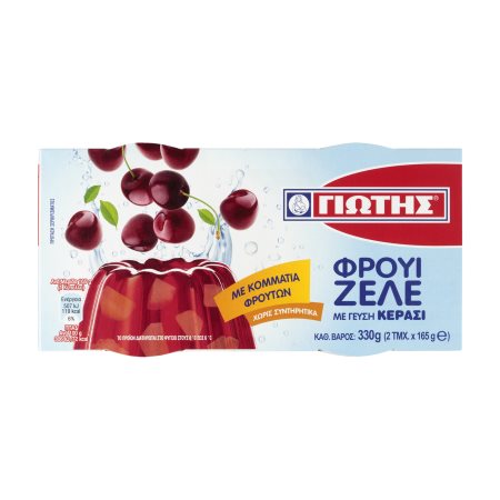 ΓΙΩΤΗΣ Φρουί Ζελέ με γεύση Κεράσι & κομμάτια Φρούτων 2x165g