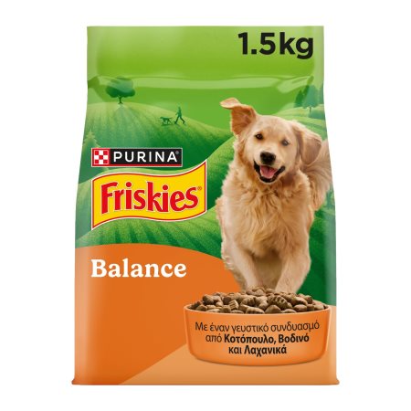 FRISKIES Balance Ξηρά Τροφή Σκύλου με Κοτόπουλο Βοδινό & Λαχανικά 1,5kg