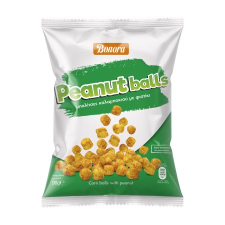BONORA Peanut Balls Μπαλίτσες Καλαμποκιού με Φιστίκι 90g