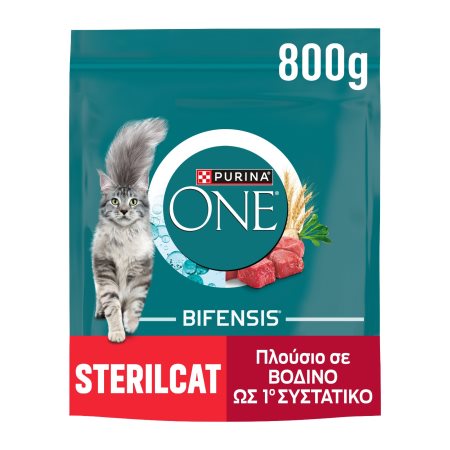 PURINA One Sterilcat Ξηρά Τροφή για Στειρωμένες Γάτες με Βοδινό & Σιτάρι 800g