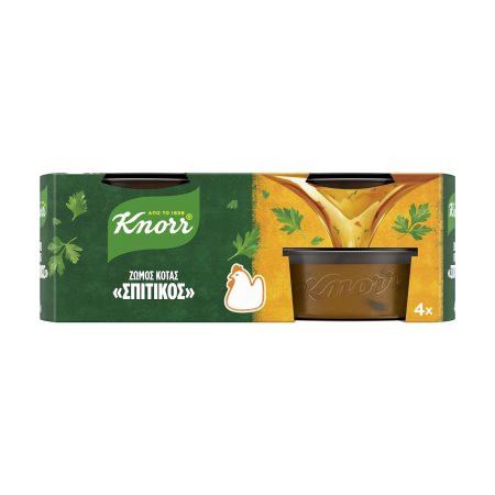 KNORR Σπιτικός Ζωμός Κότας Χωρίς γλουτένη 4x28g 112g