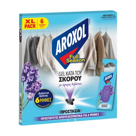 AROXOL Full Season Σκοροκτόνο Τζελ με 'Αρωμα Λεβάντας 6τεμ
