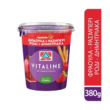 ΔΕΛΤΑ Vitaline Επιδόρπιο Γιαουρτιού Superfruits & Δημητριακά 380gr