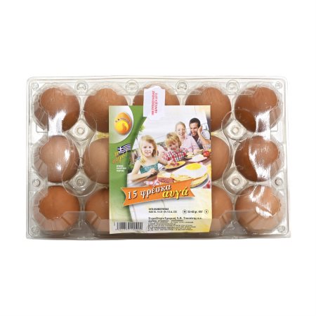 Αυγά ΤΣΑΟΥΣΗ Medium 15τεμ 53-63gr 