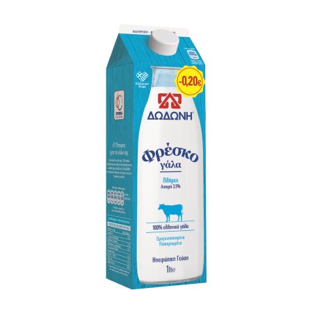 ΔΩΔΩΝΗ Φρέσκο Γάλα Πλήρες 1lt