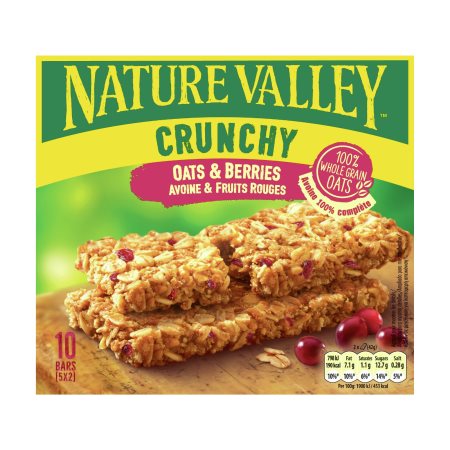 NATURE VALLEY Crunchy Μπάρες Δημητριακών με Βρώμη & Berries 5x42g