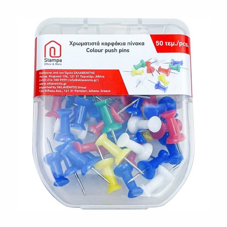 STAMPA Καρφάκια Πίνακα Χρωματιστά 50τεμ