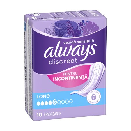 ALWAYS Discreet Σερβιέτες Ακράτειας Long 10τεμ