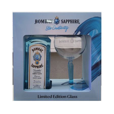 BOMBAY SAPPHIRE Τζιν Dry 700ml +Ποτήρι Δώρο