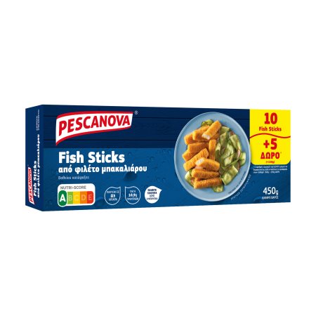Fish Sticks PESCANOVA 10τεμ +5 Δώρο 450gr