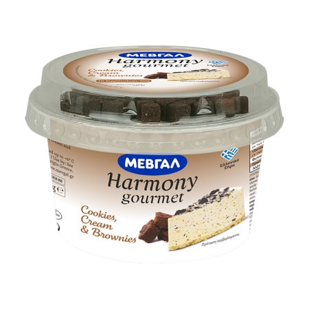 ΜΕΒΓΑΛ Harmony Gourmet Επιδόρπιο Cookies Cream & Brownies 160gr