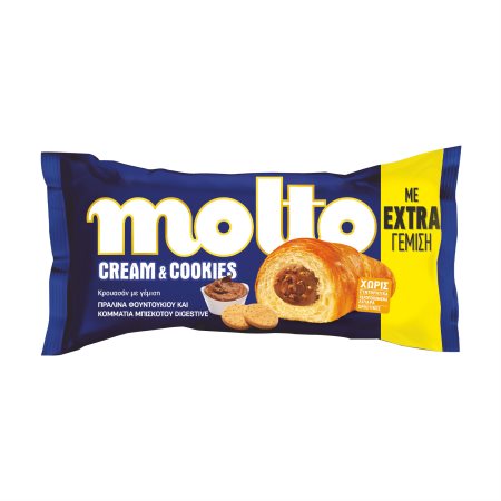 MOLTO Κρουασάν Κρέμα Πραλίνα & Cookies 98gr 