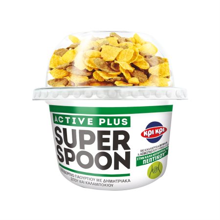 ΚΡΙ ΚΡΙ Superspoon Επιδόρπιο Γιαουρτιού Active Plus με Δημητριακά Σίτου & Καλαμποκιού 200gr