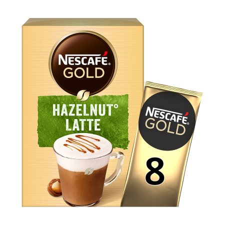 NESCAFE Gold Καφές Στιγμιαίος Hazelnut Latte 8x17gr