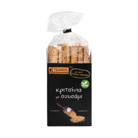 TSANOS Κριτσίνια με Σουσάμι Vegan Χωρίς λακτόζη 145g