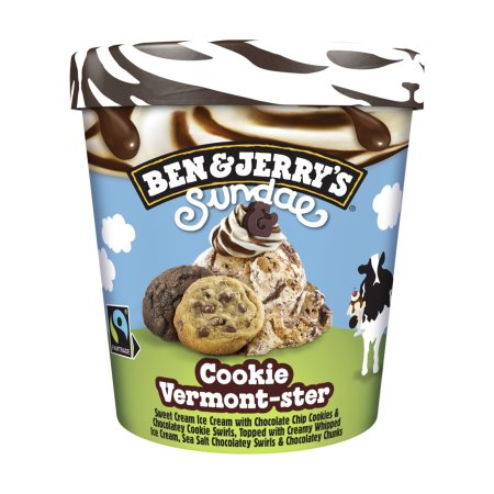 BEN & JERRY'S Sundae Παγωτό Cookie Vermont-Ster 324gr (427ml)