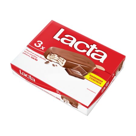 LACTA Παγωτό Ξυλάκι με Γεύση Βανίλια & Σοκολάτα Γάλακτος 3τεμ 196,5gr (270ml)
