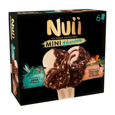NUII Mini Adventure Ξυλάκια Java Vanilla & Italian Roasted Hazelnut 6τεμ 252g (330ml)