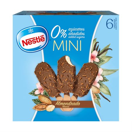NESTLE 0% Mini Ξυλάκια Almond 0% προσθήκη ζάχαρης 6τεμ 162g (240ml)