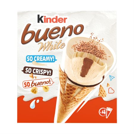 KINDER Bueno Παγωτό Χωνάκι White 4τεμ 248g