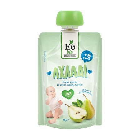 ΕΥ ΒΙΟ Φρουτοπουρές Αχλάδι Βιολογικός 90g