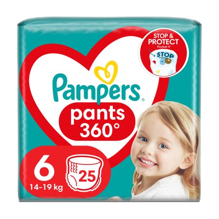 PAMPERS Pants 360° Πάνες Βρακάκι Νο6 14-19kg 25τεμ