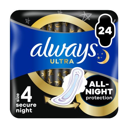 ALWAYS Ultra Σερβιέτες No4 Secure Night 24τεμ