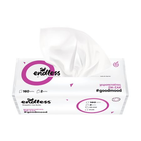 ENDLESS Goodmood Χειροπετσέτες Ζικ-Ζακ 160τεμ 322g
