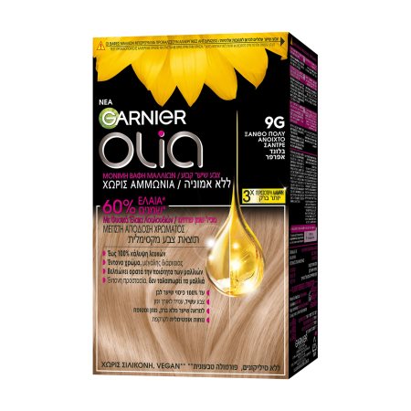 GARNIER Olia Βαφή Μαλλιών Νο9G Ξανθό Πολύ Ανοιχτό Σαντρέ GARNIER Olia Βαφή Μαλλιών Νο9G Ξανθό Πολύ Ανοιχτό Σαντρέ