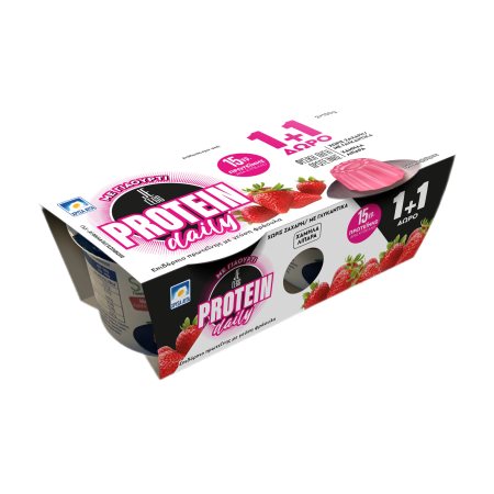 ΧΡΥΣΑ ΑΥΓΑ Je L'egg Protein Daily Επιδόρπιο Ασπραδιού με Γιαούρτι & γεύση Φράουλα Χωρίς προσθήκη ζάχαρης 150g +1 Δώρο