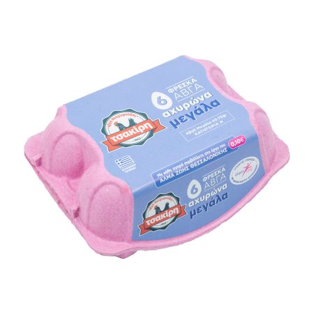 Αυγά Αχυρώνα ΤΣΑΚΙΡΗ Μεγάλα 6τεμ 63-73g