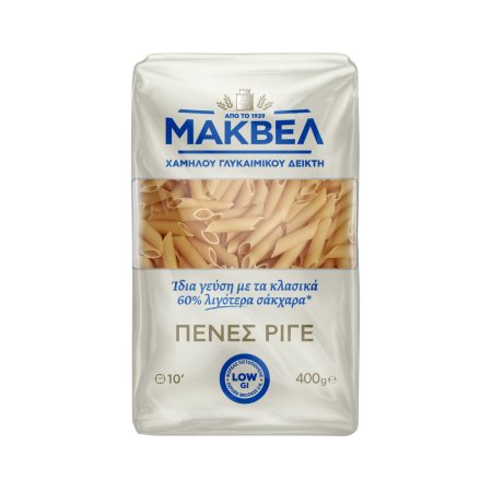 ΜΑΚΒΕΛ Πένες Ριγέ Χαμηλού Γλυκαιμικού Δείκτη 400g